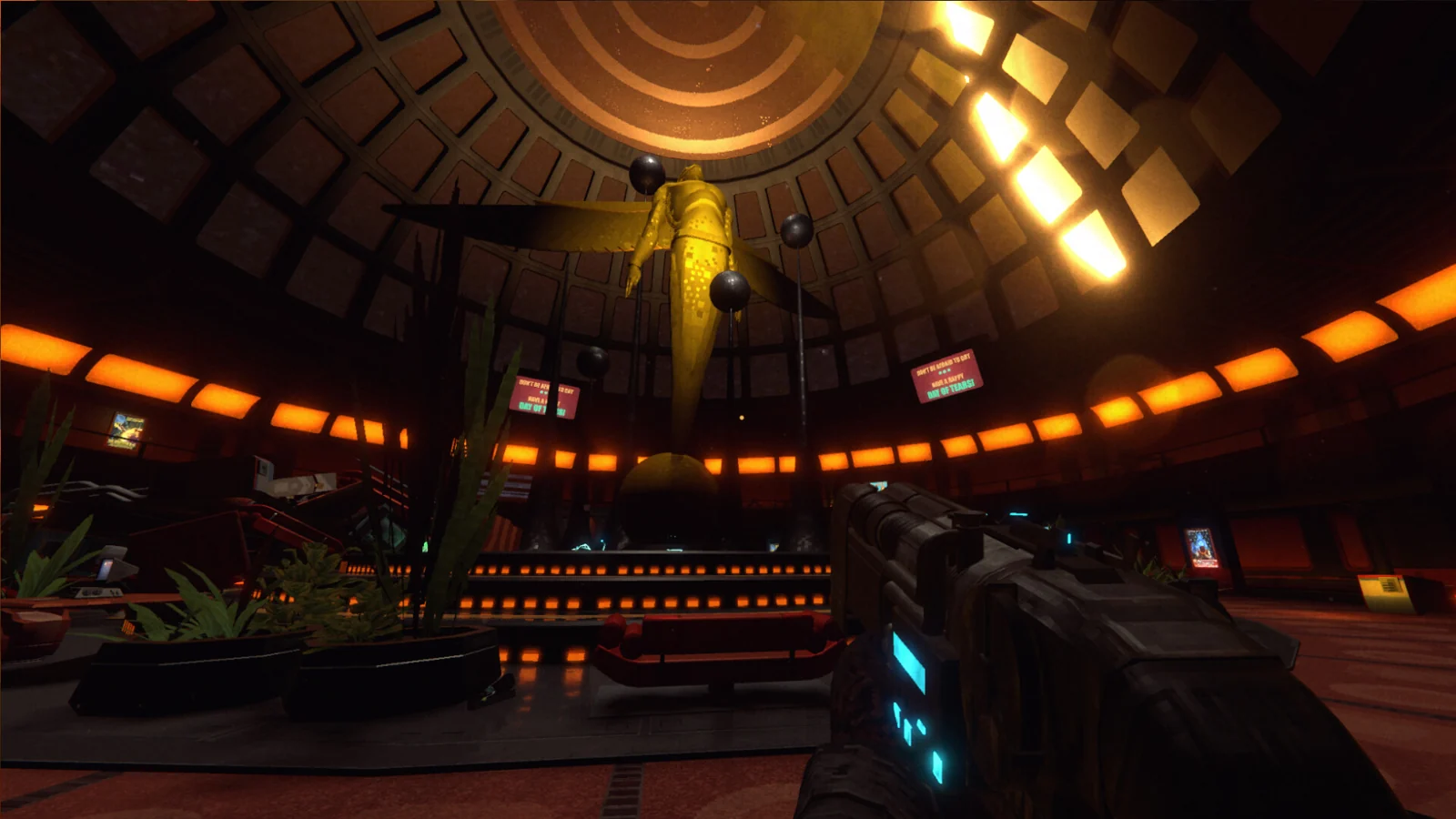 RetroSpace artwork showing the Aurora 5 interior in retro-futuristic style